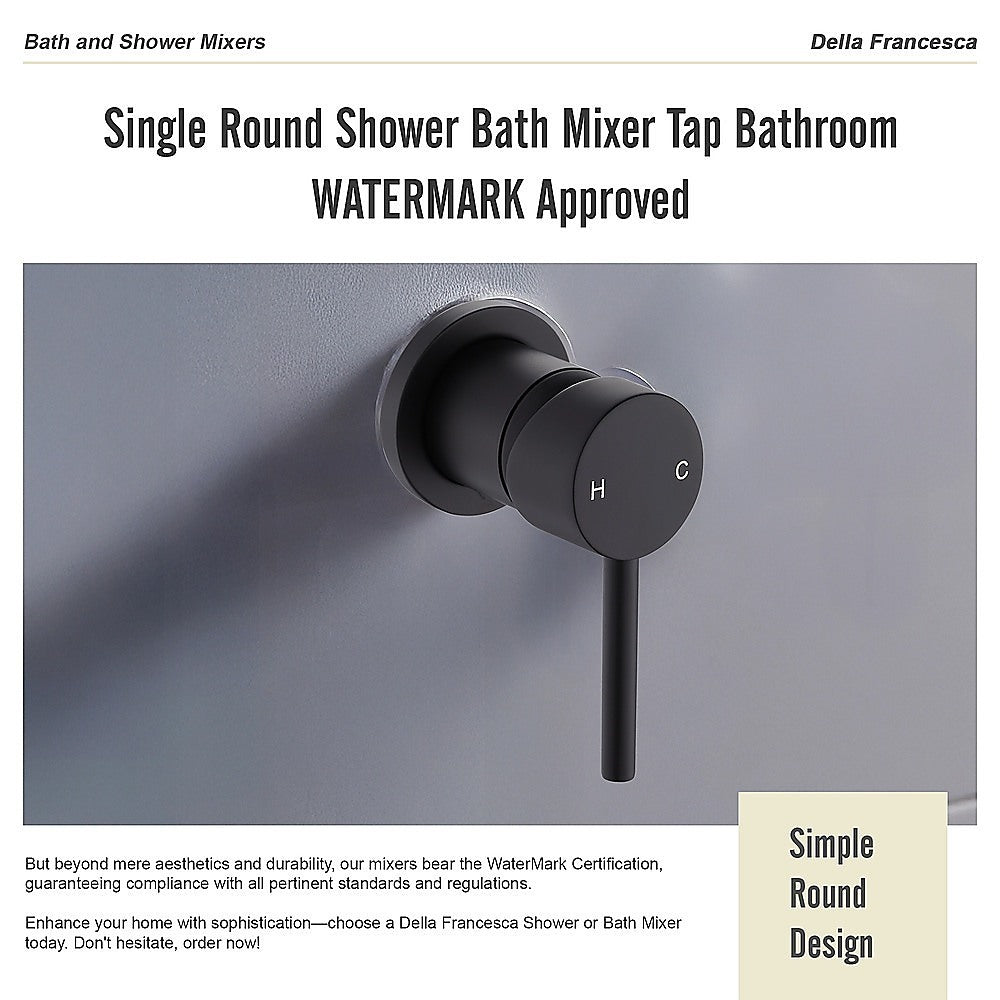 Single Round Shower Bath Mixer Tap Bathroom WATERMARK Approved