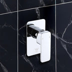 Single Square Shower Bath Mixer Tap Bathroom WATERMARK Approved in Chrome