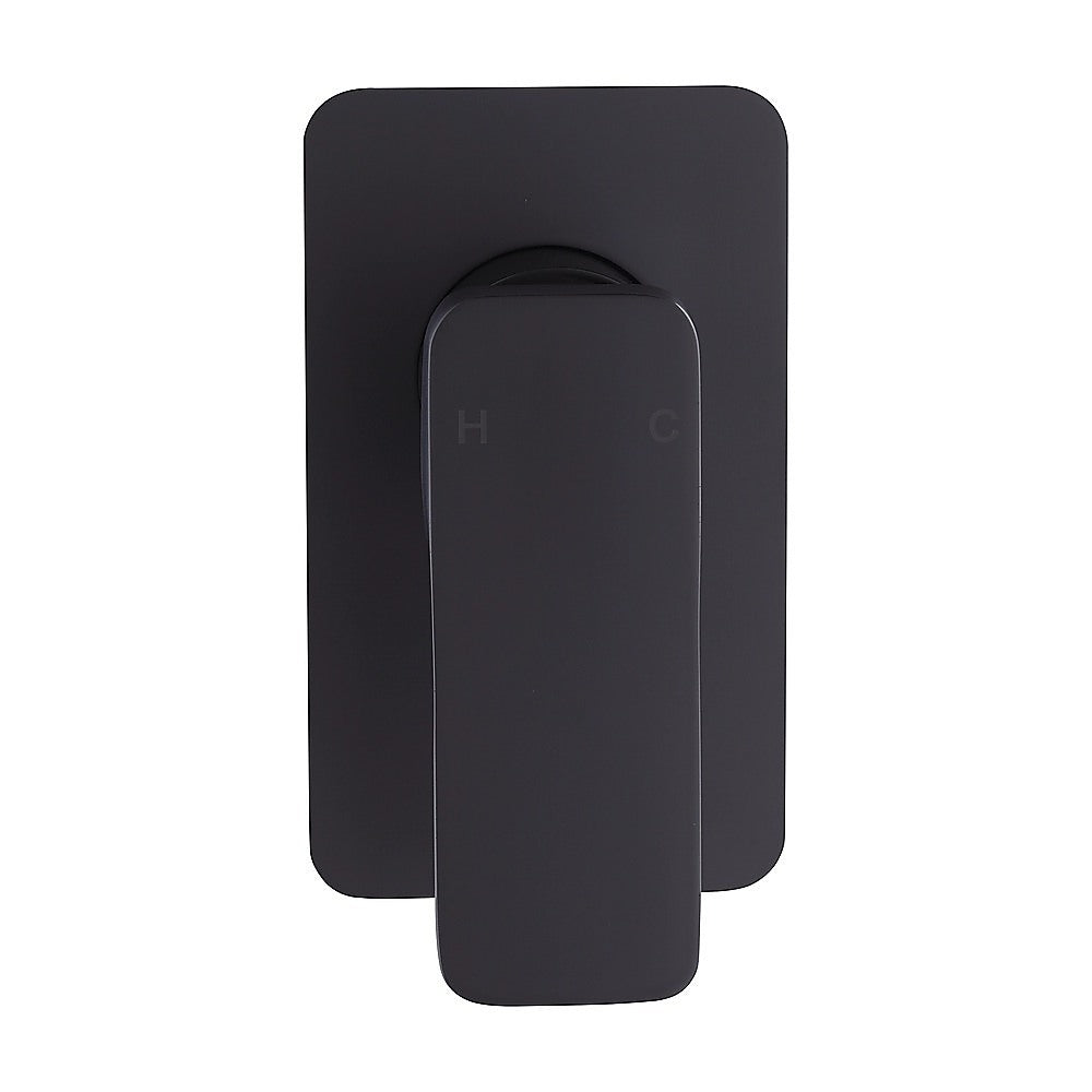 Single Square Shower Bath Mixer Tap Bathroom WATERMARK Approved in Black