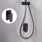 Single Square Shower Bath Mixer Tap Bathroom WATERMARK Approved in Black