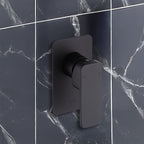 Single Square Shower Bath Mixer Tap Bathroom WATERMARK Approved in Black