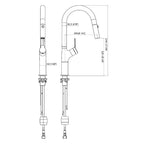 Kitchen Laundry Bathroom Basin Sink Pull Out Mixer Tap Faucet in Chrome