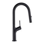 Kitchen Laundry Bathroom Basin Sink Pull Out Mixer Tap Faucet in Black