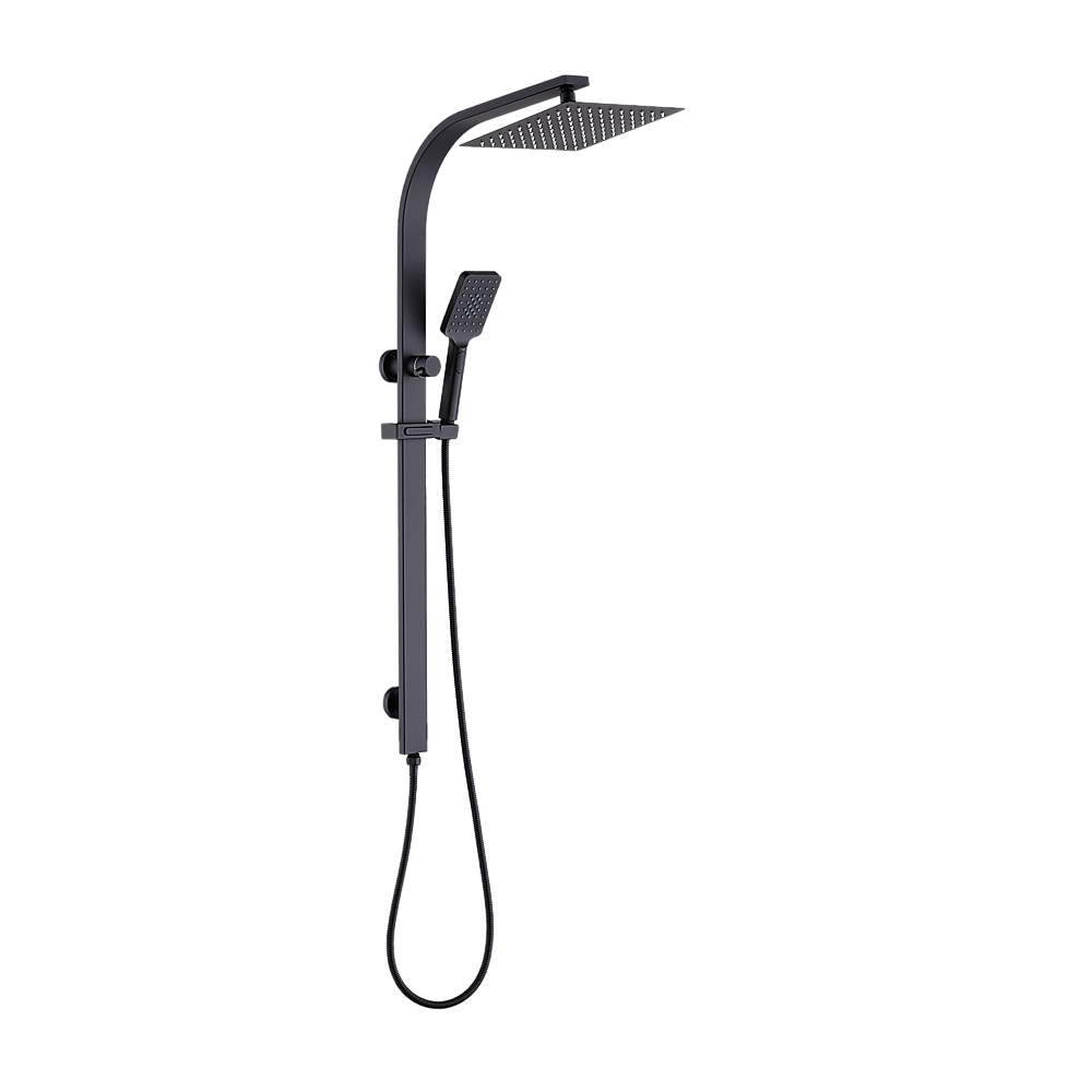 WELS 10" Dual Shower Head Set - Black