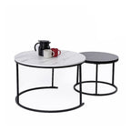 Randy Travis Round Marble Nesting Tables