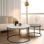 Randy Travis Round Marble Nesting Tables