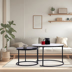 Randy Travis Round Marble Nesting Tables