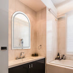 Arched LED Wall Mirror Bathroom Mirrors Makeup Anti-fog 600mm x 1000mm