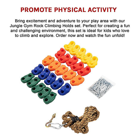 Jungle Gym Rock Climbing Holds Set
