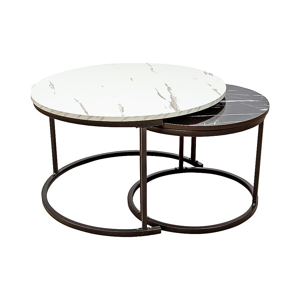Elegant Marble Nesting Coffee Table Set