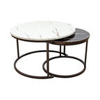 Elegant Marble Nesting Coffee Table Set