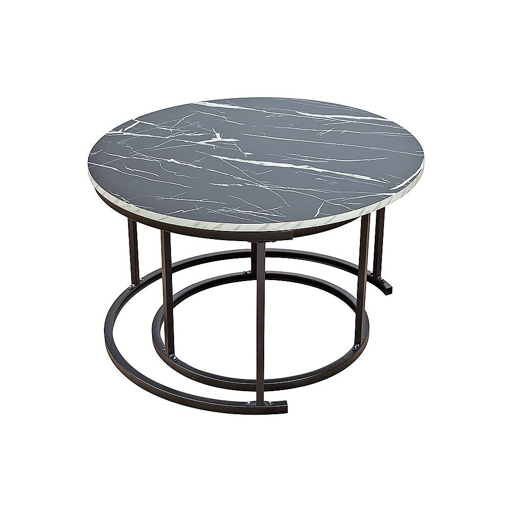 Elegant Marble Nesting Coffee Table Set