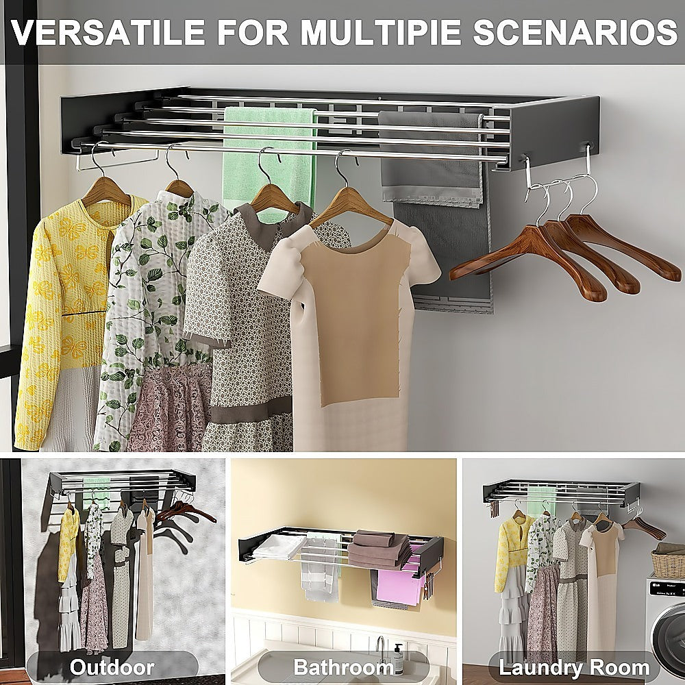 Collapsible Wall-Mounted Laundry Drying Rack