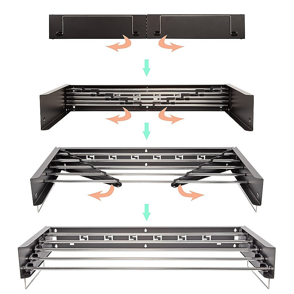 Collapsible Wall-Mounted Laundry Drying Rack