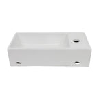 Small Compact Bathroom Cloakroom Hand Wash Basin Sink Ceramic Wall Hung