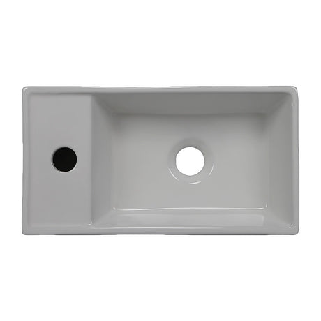 Small Compact Bathroom Cloakroom Hand Wash Basin Sink Ceramic Wall Hung