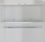 Modern White Gloss 3-Door Wardrobe with Black Handles
