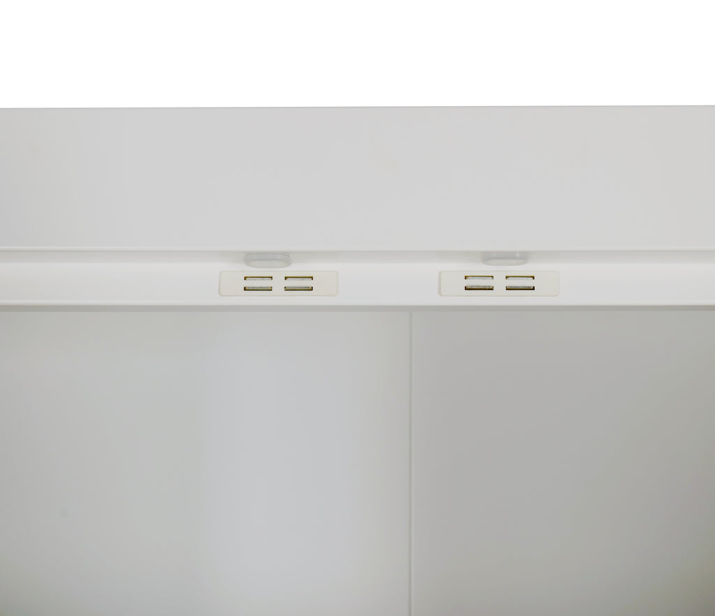 Elegant 3 Door White Gloss Wardrobe with Gold Handles