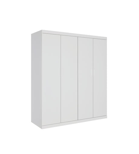 Elegant 4-Door White Gloss Wardrobe