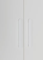 Elegant 4-Door White Gloss Wardrobe