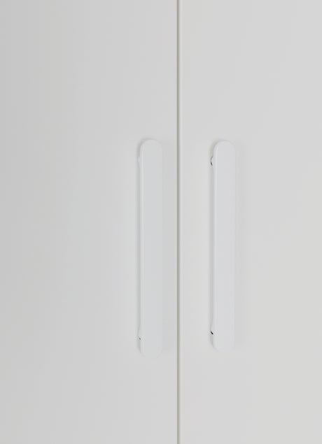 Elegant 4-Door White Gloss Wardrobe