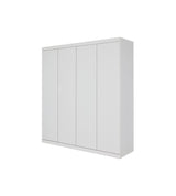 Elegant 4-Door White Gloss Wardrobe