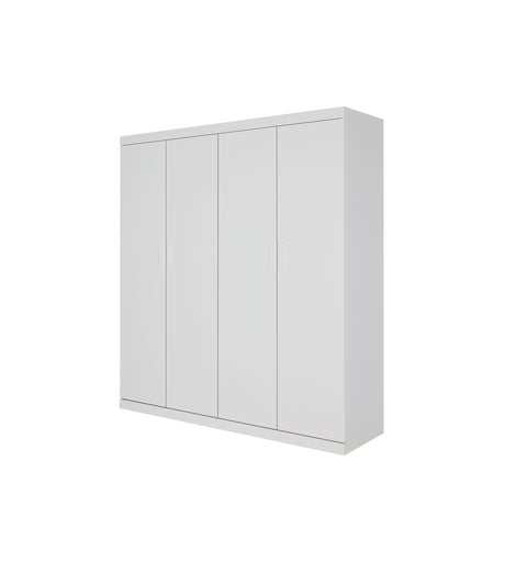 Elegant 4-Door White Gloss Wardrobe