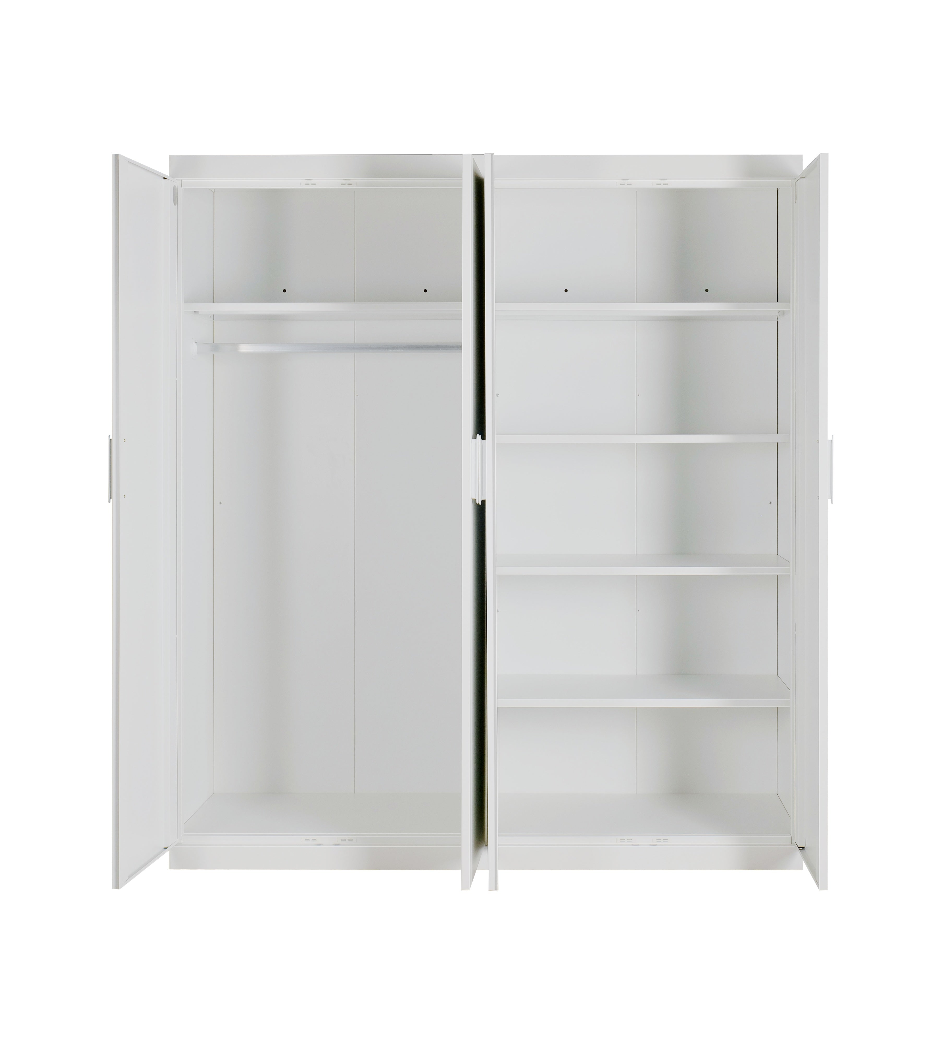 Elegant 4-Door White Gloss Wardrobe