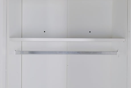 Elegant 4-Door White Gloss Wardrobe