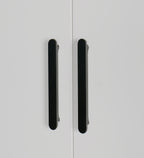 Elegant White Gloss 4-Door Wardrobe with Storage
