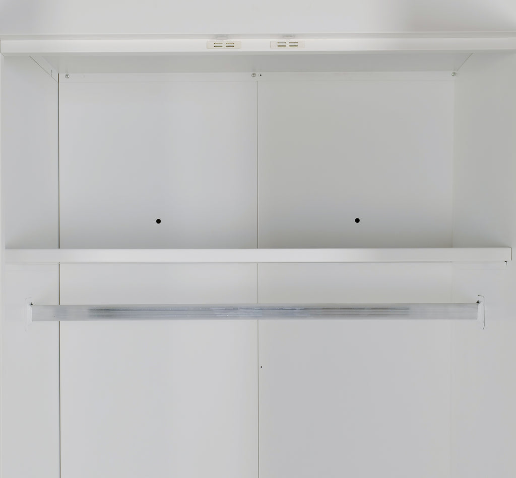 Elegant White Gloss 4-Door Wardrobe with Storage