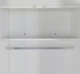 Elegant White Gloss 4-Door Wardrobe with Storage
