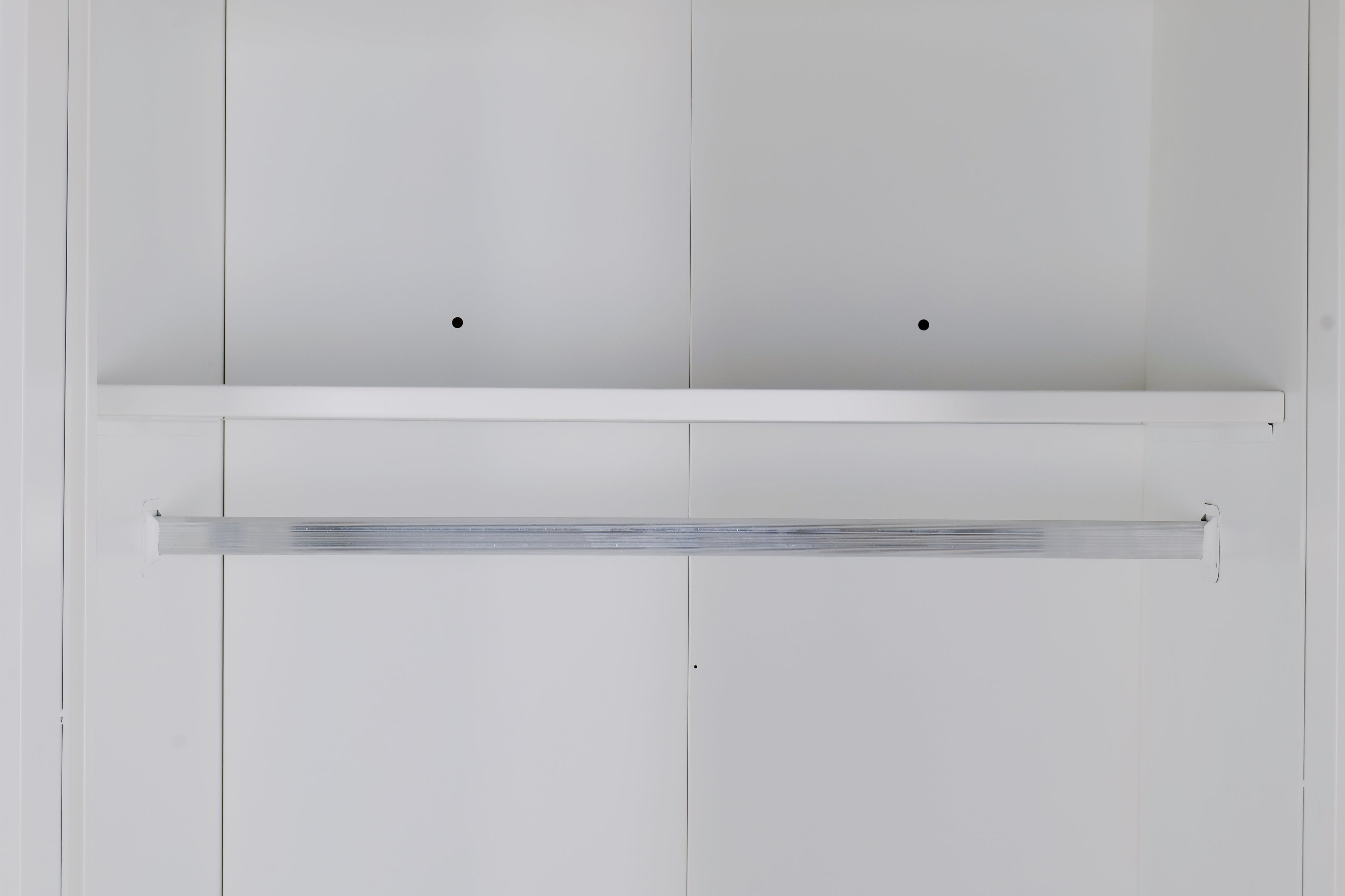 Elegant White Gloss 4 Door Wardrobe with Gold Handles