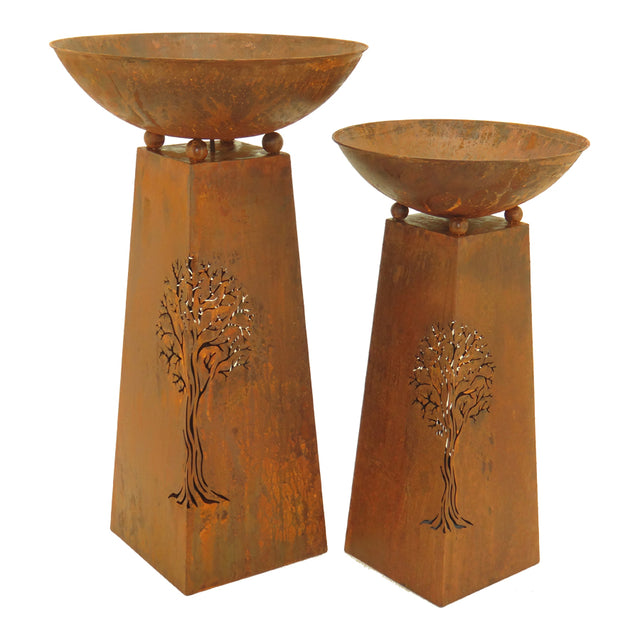 Nested Rust Tree of Life Firebowls Set