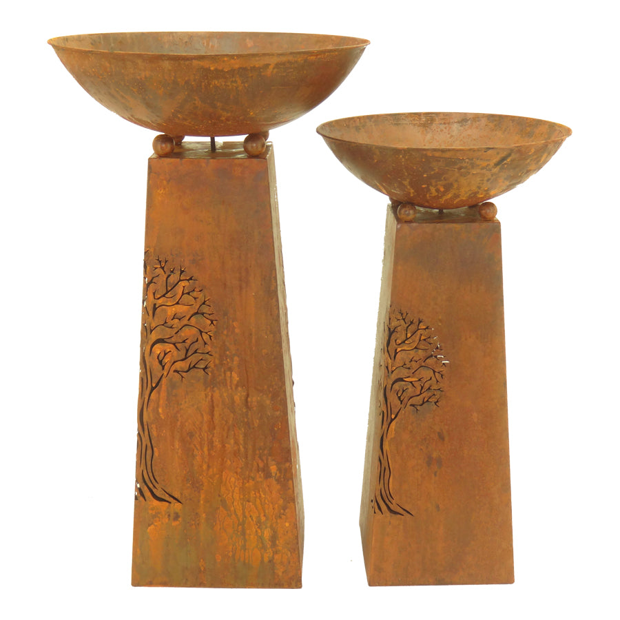 Nested Rust Tree of Life Firebowls Set