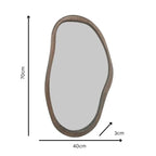 Mid-Century Asymmetric Wall Mirror 40x70cm