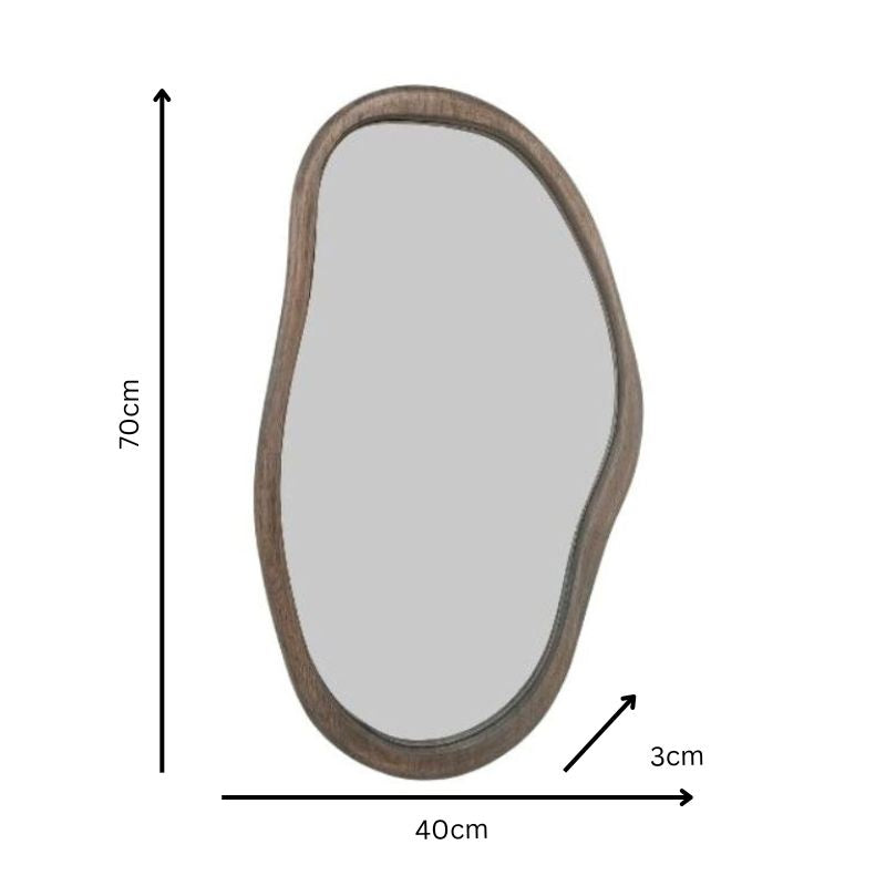 Mid-Century Asymmetric Wall Mirror 40x70cm