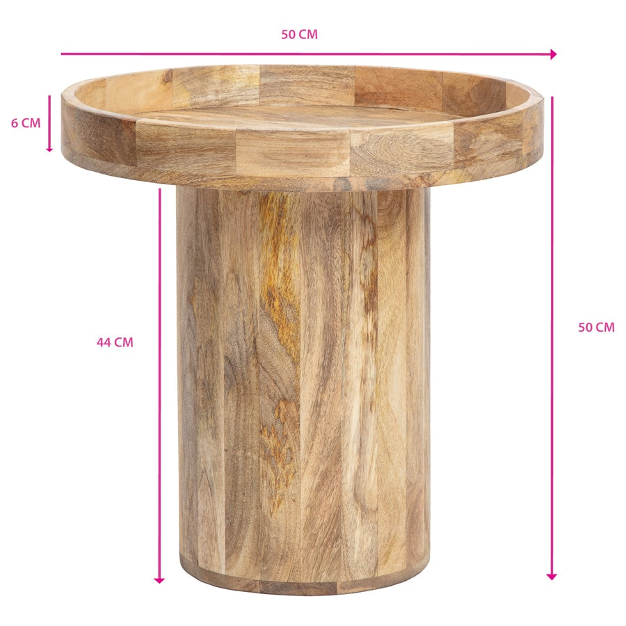 Tropea Industrial Mango Wood Side Table