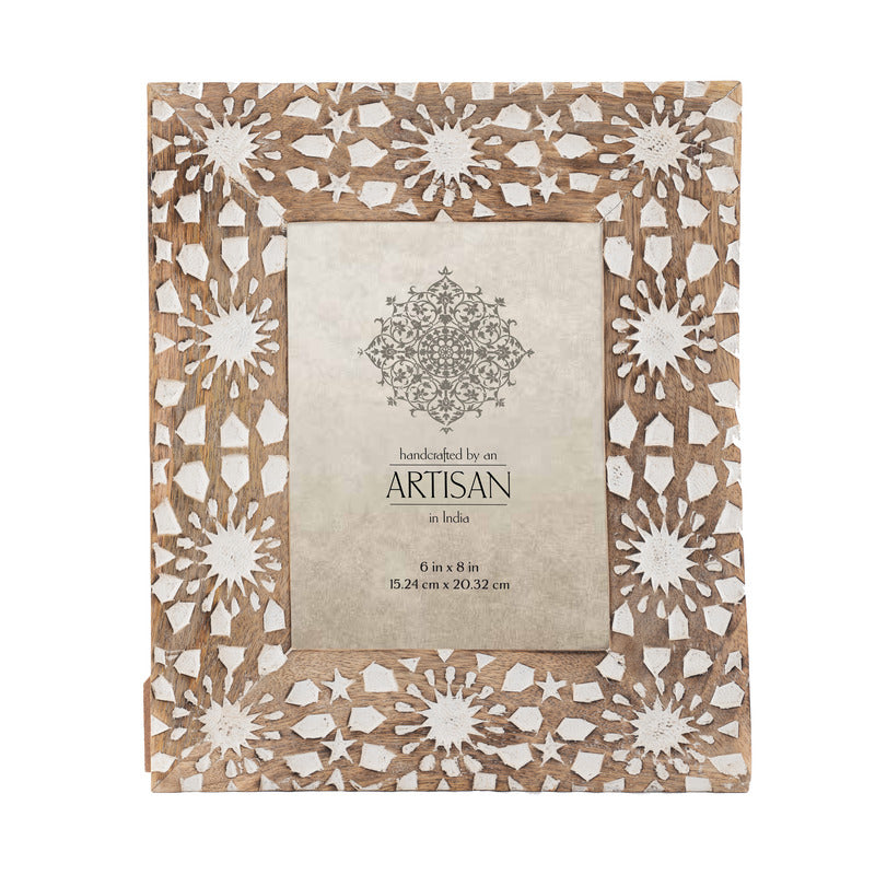 Handcrafted 'Sunflower' Photoframe — Decorative Wooden Photo Frame for Home & Gifts