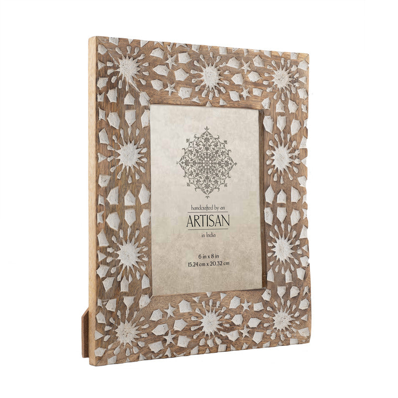 Handcrafted 'Sunflower' Photoframe — Decorative Wooden Photo Frame for Home & Gifts