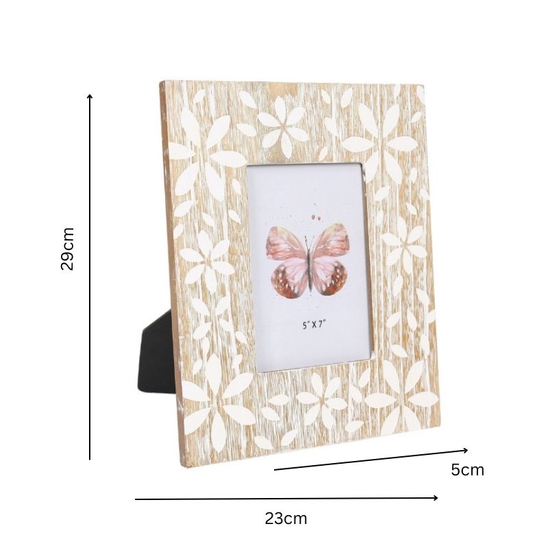 Flowers Design Photo Frame Decorative Home Picture Frame for Table and Wall Display