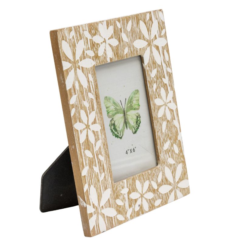 Flowers Design Photo Frame Decorative Home Picture Frame for Table and Wall Display