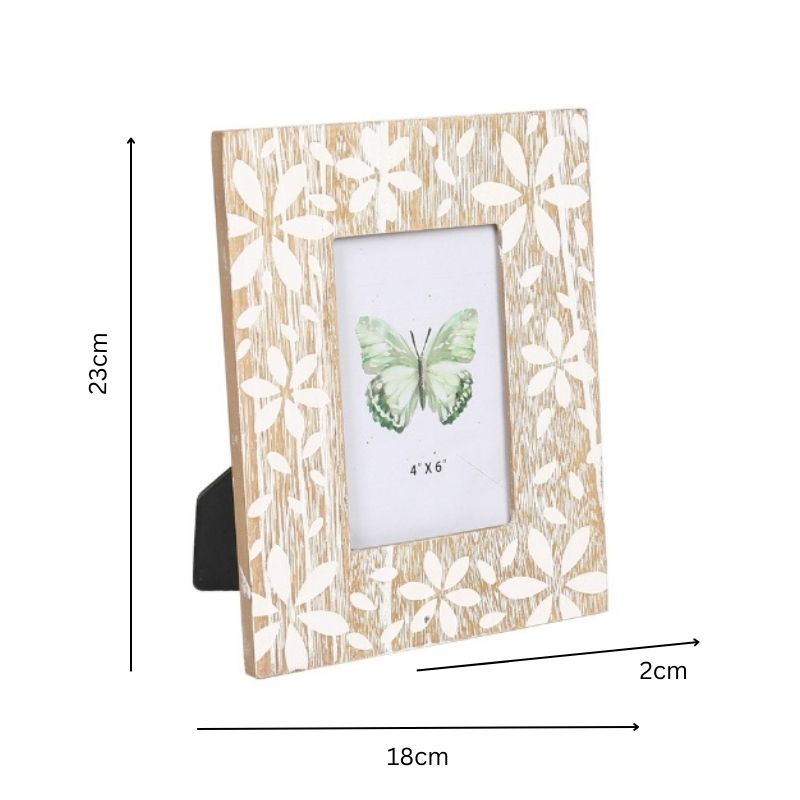 Flowers Design Photo Frame Decorative Home Picture Frame for Table and Wall Display