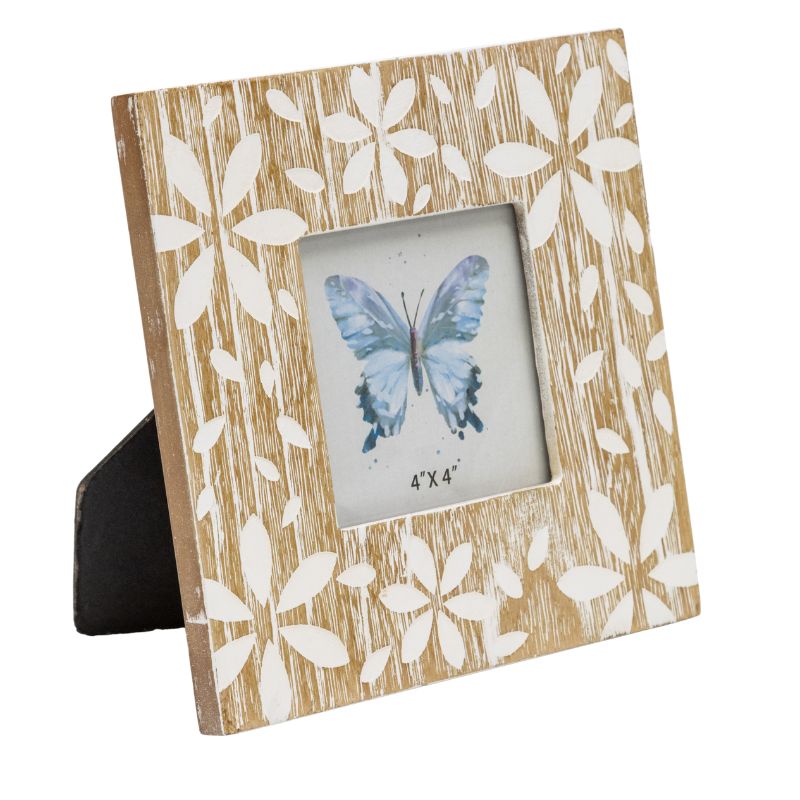 Flowers Design Photo Frame Decorative Home Picture Frame for Table and Wall Display