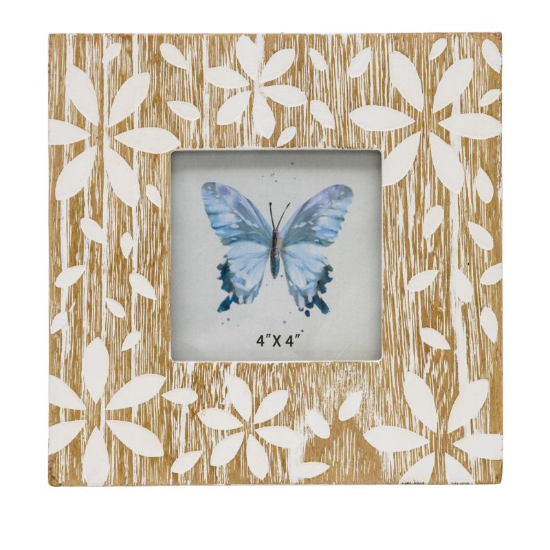 Flowers Design Photo Frame Decorative Home Picture Frame for Table and Wall Display