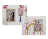 Set 2 Rainbow & Floral Photo Frames 30cm