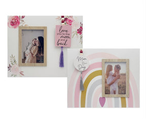 Set 2 Rainbow & Floral Photo Frames 30cm