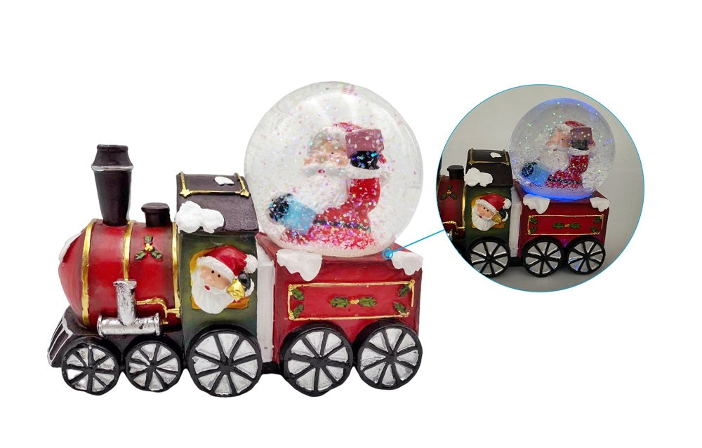 Bulk 12 Premium Xmas Santa Train Snow Globes