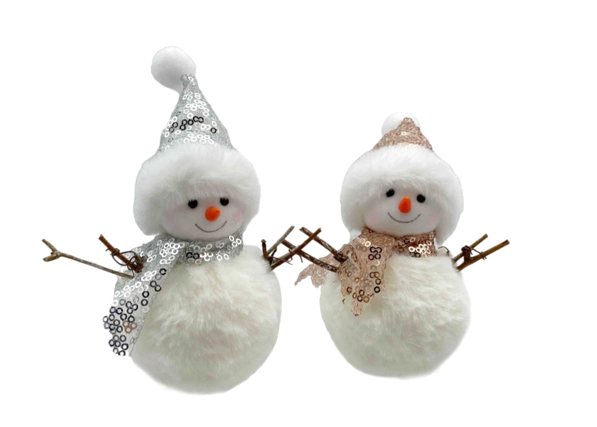Elegant 24-Pack Standing Snowman Decorations