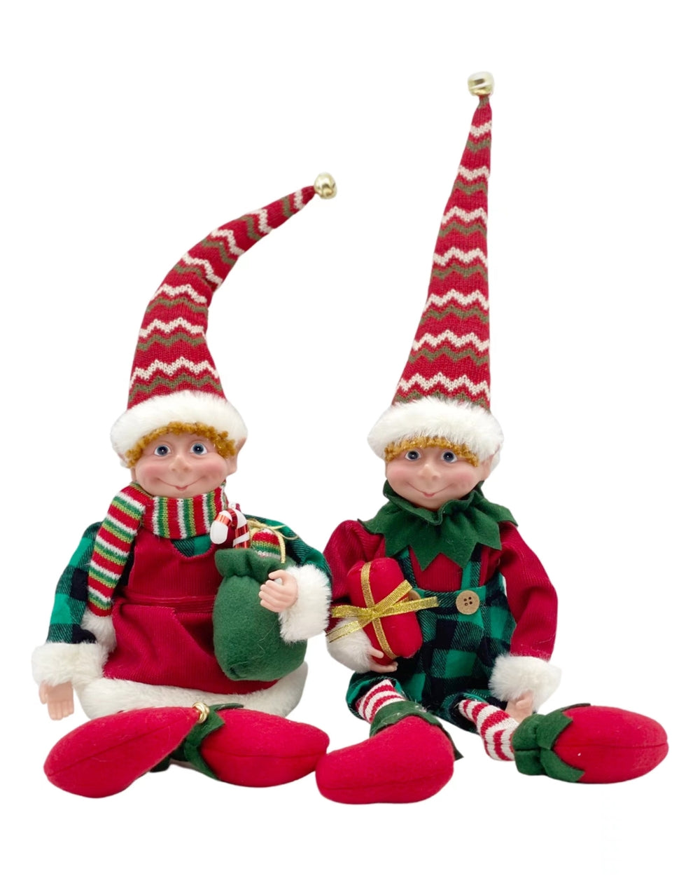 Elegant Assorted Mr & Mrs Elf Dolls Set